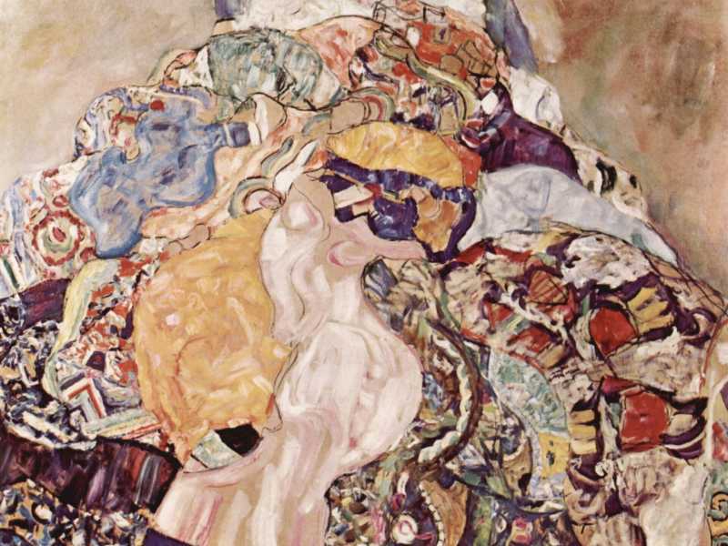 "La culla", l'opera del pittore austriaco Gustav Klimt (Vienna, 1862-1914). Wikimedia commons