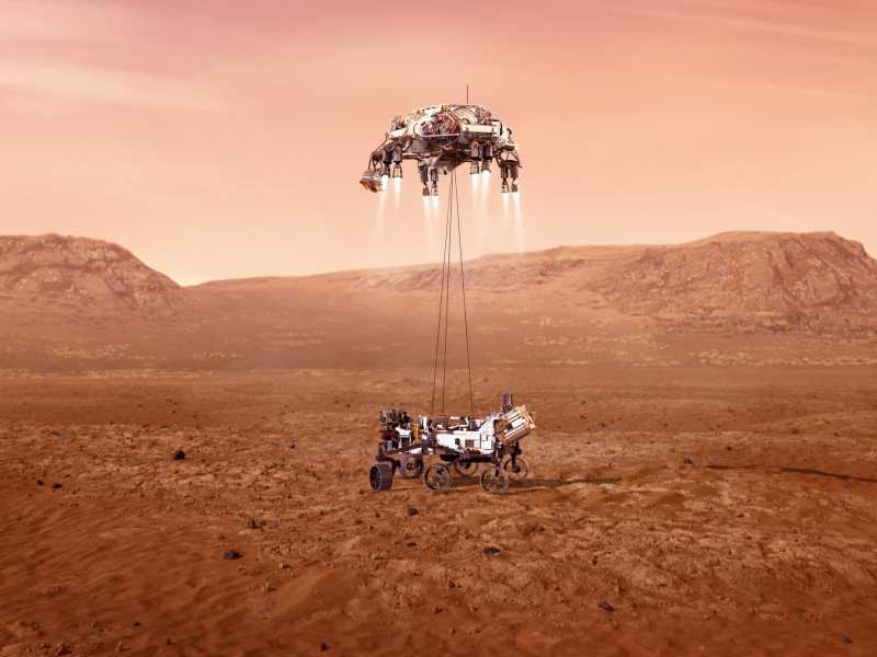 &nbsp;Sul veicolo spaziale della Nasa Perseverance, sceso su Marte, alcune componenti sono italiane, o meglio lombarde (LaPresse)<br />
