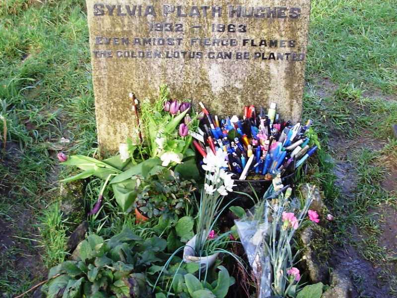 La tomba di Sylvia Plath (Wikimedia commons)<br />