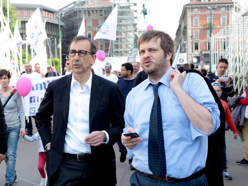 Il sindaco di Milano Beppe Sala e l'europarlamentare&nbsp;Pierfrancesco Majorino (Ansa)<br />