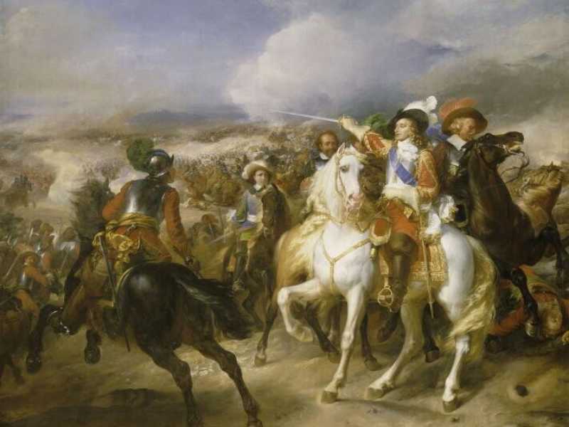 Jeasn Pierre Franque, Il Grand Cond&eacute; alla battaglia di Lens, 20 agosto 1648, grandiosa vittoria sulle truppe spagnole comandate dall'arciduca Leopoldo d'Asburgo&nbsp;<br />