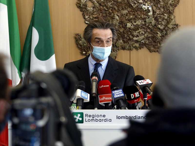 Attilio Fontana, presidente della regione Lombardia (Ansa)
