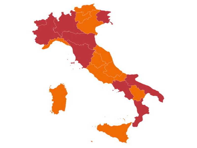 I nuovi colori delle regioni. Da domani si torna a scuola
