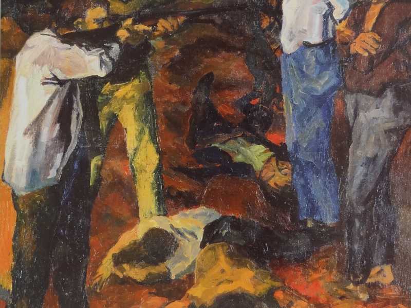 Renato Guttuso, &ldquo;Fucilazione in campagna&rdquo;, 1938, olio su tela (Galleria Nazionale d&rsquo;Arte moderna di Roma)&nbsp;<br />