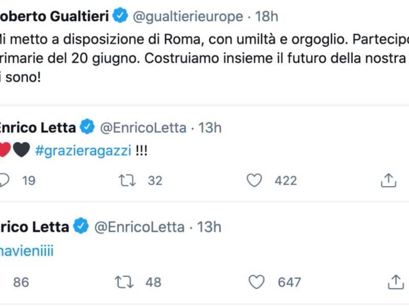 Roma brucia e Letta si scatena per il suo Milan: la folle domenica del Pd