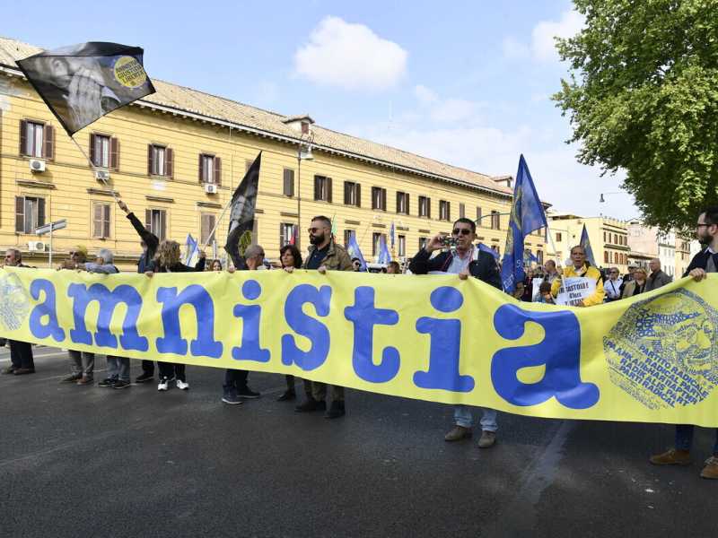 Marcia per l'Amnistia organizzata dal Partito Radicale, Roma 2017 (LaPresse)<br />&nbsp;<br />