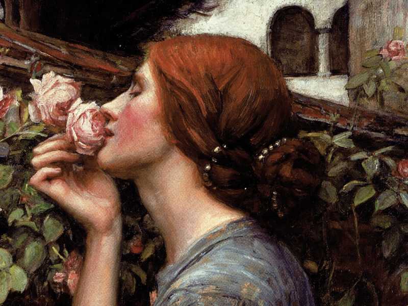 John William Waterhouse, The soul of the rose, 1903, particolare (Wikipedia)&nbsp;