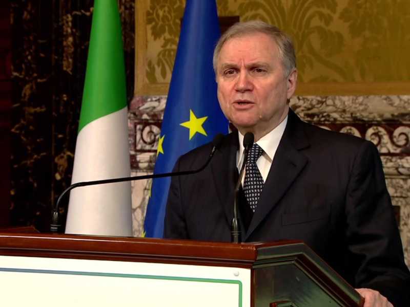 Il governatore della Banca d&rsquo;Italia Ignazio Visco ha ricordato che il nostro debito pubblico, ora al 160 per cento del pil, ci espone a forti rischi (Ansa)&nbsp;<br />