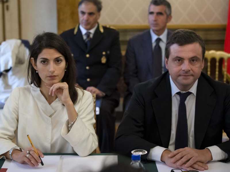 Virginia Raggi e Carlo Calenda sono candidati a sindaco di Roma (LaPresse)