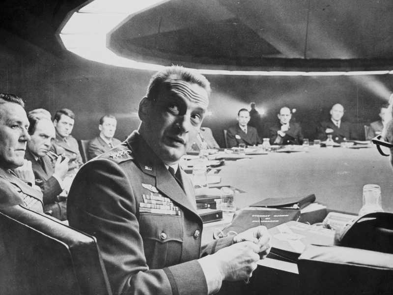 &ldquo;ll dottor Stranamore - Ovvero: come ho imparato a non preoccuparmi e ad amare la bomba&rdquo;, un film del 1964 diretto da Stanley Kubrick (LaPresse)&nbsp;<br />