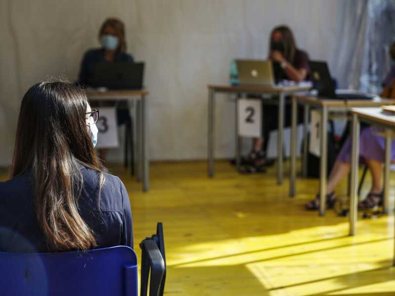 Esami di maturit&agrave; al liceo&nbsp;J.F. Kennedy a Roma (LaPresse)<br />