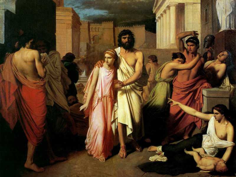 Edipo e Antigone di Charles Jalabert, 1842 (Wikipedia)&nbsp;<br />