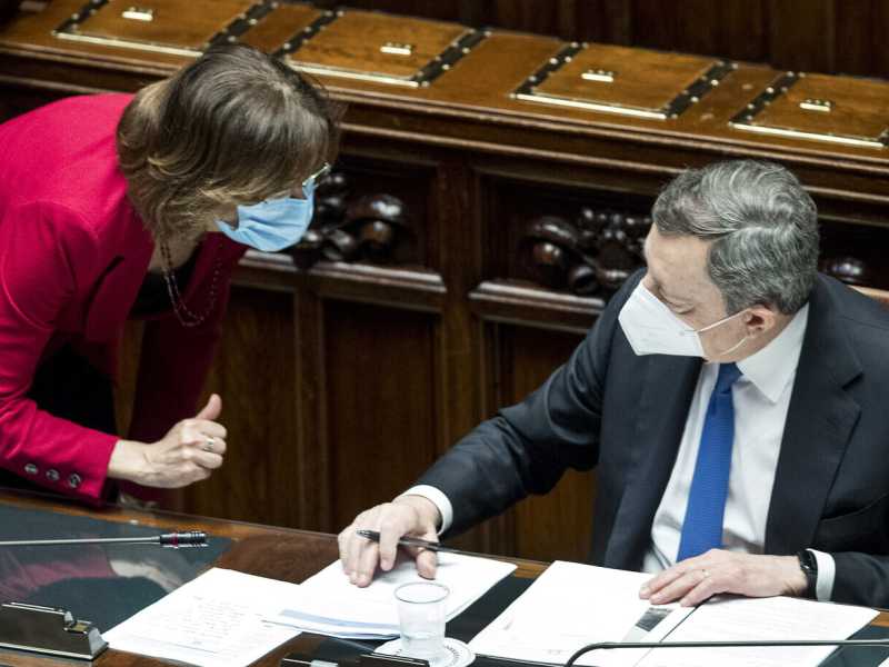 Marta Cartabia e Mario Draghi (LaPresse)