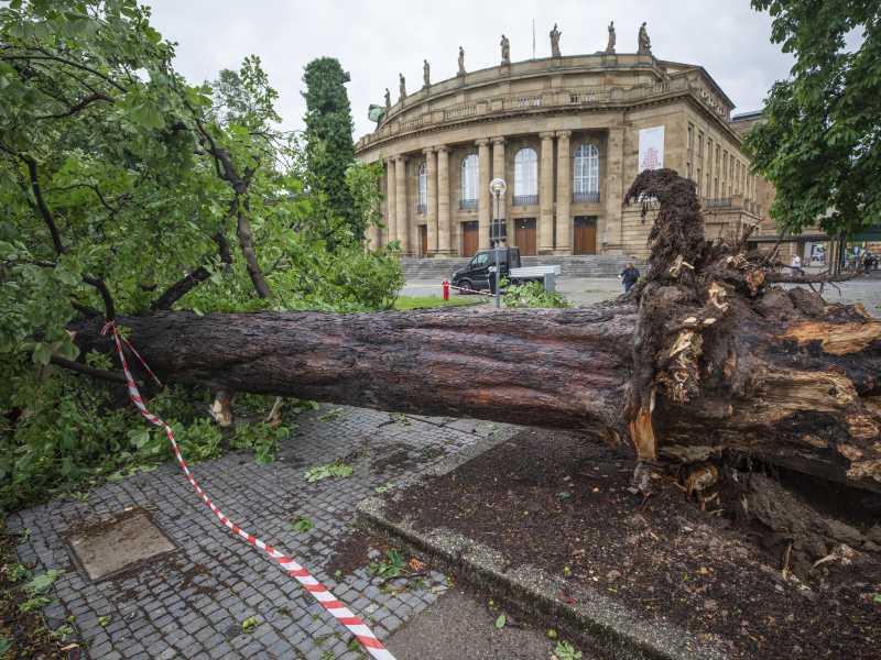 Gli effetti del maltempo in Germania (foto LaPresse)&nbsp;