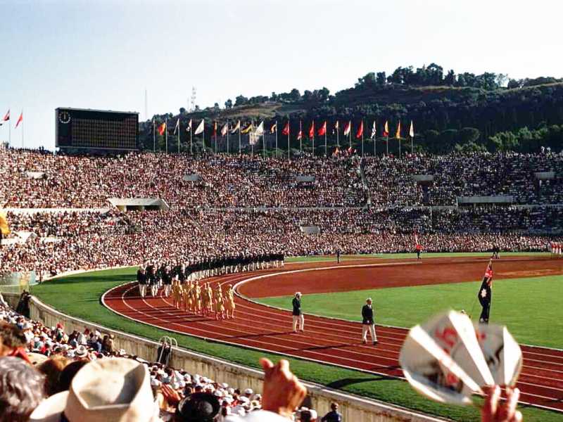 La cerimonia d'apertura delle Olimpiadi di Roma 1960 (Wikipedia)&nbsp;<br />