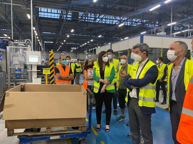 Licenziamenti alla Gkn, visita a sorpresa del ministro Orlando il 3 agosto 2021 (LaPresse)&nbsp;<br />