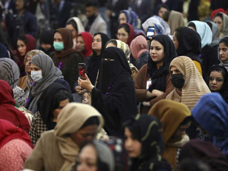 International Women's Day a Kabul lo scorso marzo. Foto LaPresse&nbsp;<br />