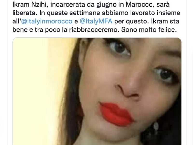 Ikram Nzihi è libera