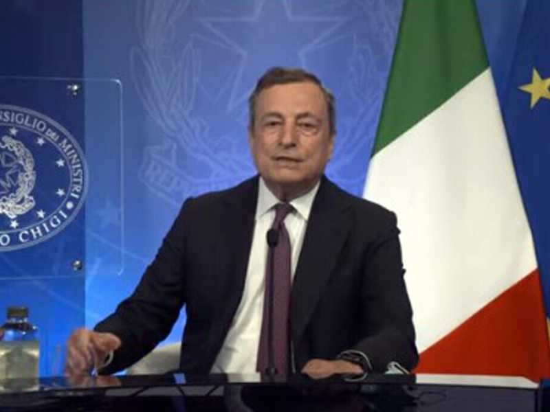 Il premier Mario Draghi (Ansa)