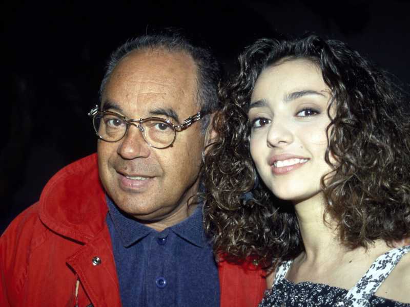 Gianni Boncompagni (1932-2017), in una foto d'archivio LaPresse, con Ambra Angiolini