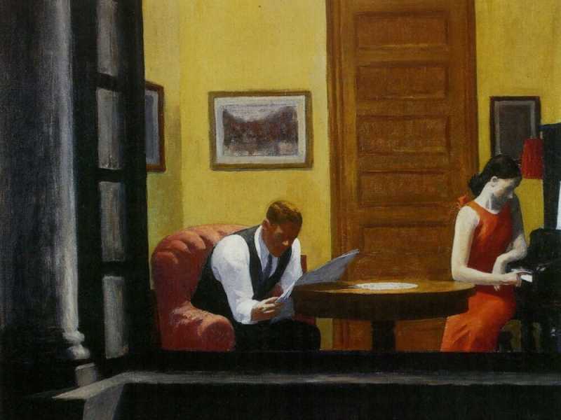 Room in New York, Edward Hopper, 1932 (Wikimedia Commons)&nbsp;