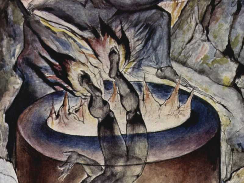 I simoniaci, acquarello di William Blake (Wikimedia Commons)&nbsp;
