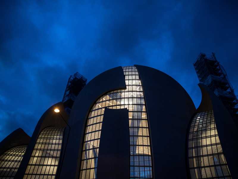 La moschea centrale di Ditib, il 23 febbraio 2017 a Colonia (Maja Hitij/Getty Images)&nbsp;<br />