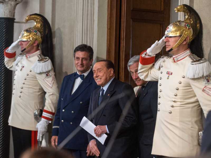 Silvio Berlusconi al Quirinale per le consultazioni del 28 agosto 2018 (Valerio Portelli/LaPresse)&nbsp;<br />