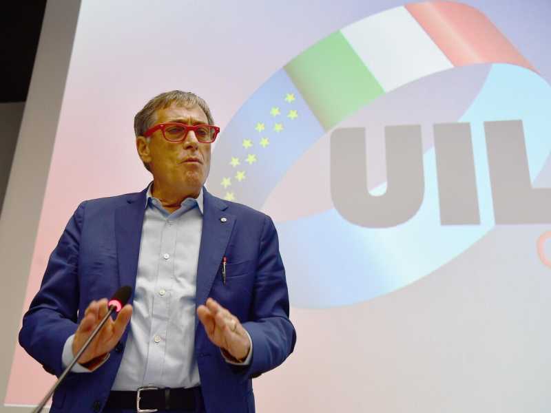 Il segretario della Uilm Rocco Palombello (foto Ansa)