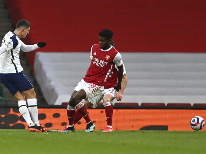 Il gol di Erik Lamela contro l'Arsenal, candidato al Puskas Award 2021 (Dan Mullan/Pool via AP)