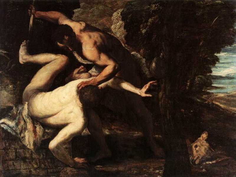 Jacopo Tintoretto, Caino uccide Abele, 1550-1553, Gallerie dell'Accademia, Venezia