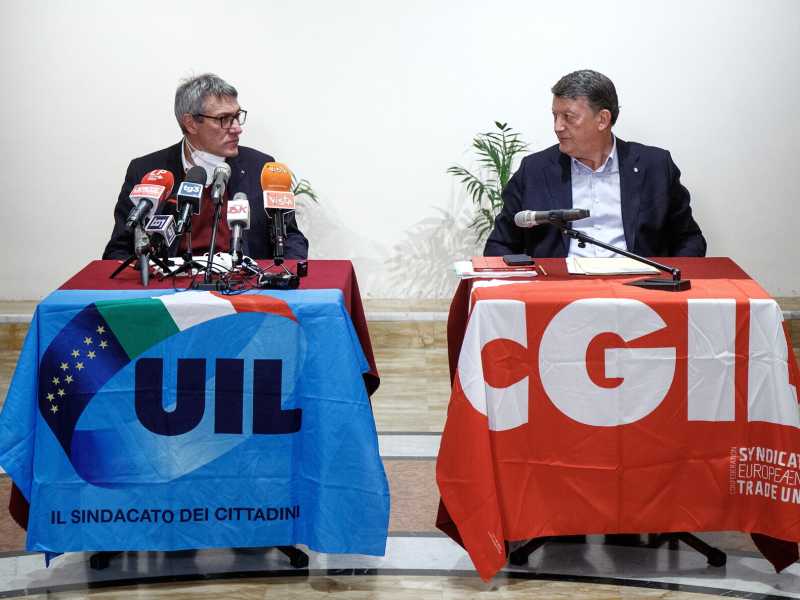 Maurizio Landini e Pierpaolo Bombardieri (LaPresse)