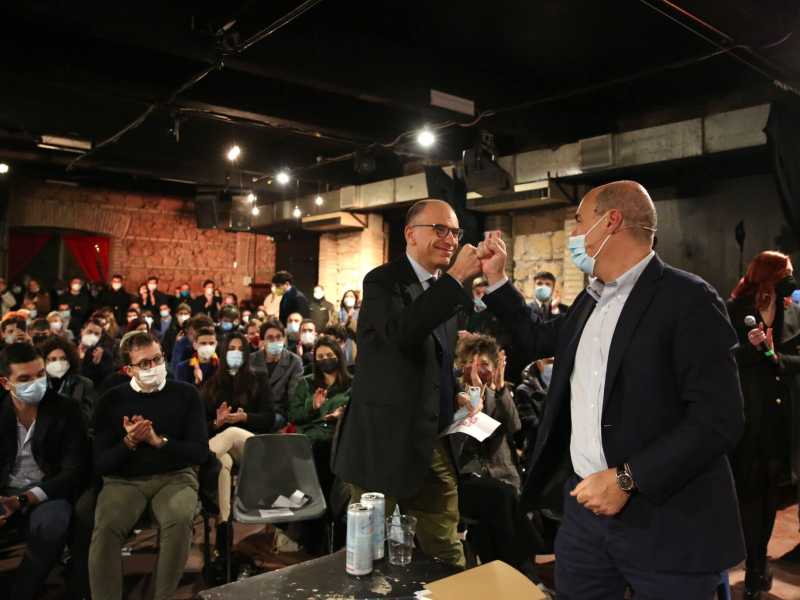 Nicola Zingaretti ed Enrico Letta (Foto dal profilo Fb del presidente del Lazio)