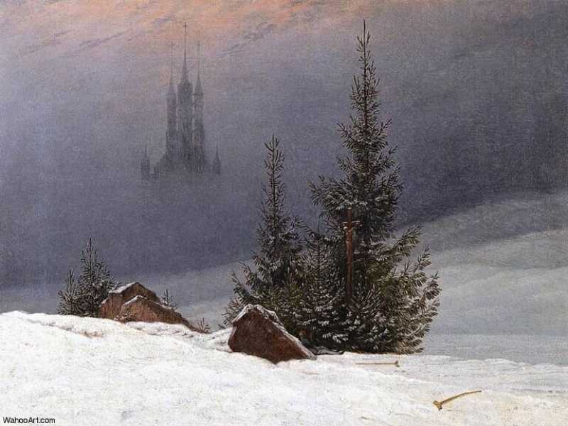 Caspar David Friedrich, Paesaggio invernale&nbsp;<br />