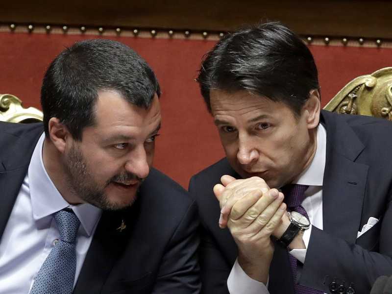 Conte e Salvini alle prese con la campagna del Quirinale