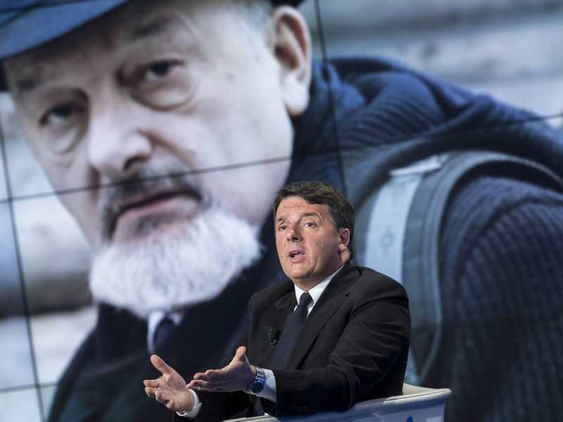 Matteo Renzi ospite a "Porta a Porta" (LaPresse) <br />