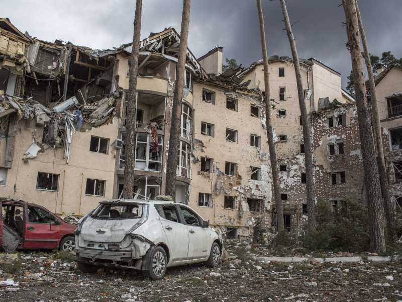 Uno scatto dalla citt&agrave; di Irpin, alle porte di Kyiv (LaPresse)<br />&nbsp;<br />
