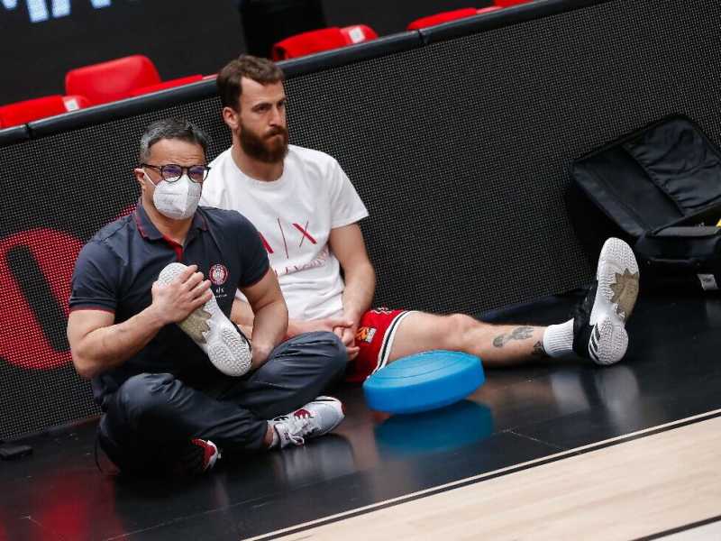 Giustino Danesi, abruzzese nato il 6 ottobre 1967, al lavoro con il Chacho  (foto Olimpia Milano)&nbsp;<br />