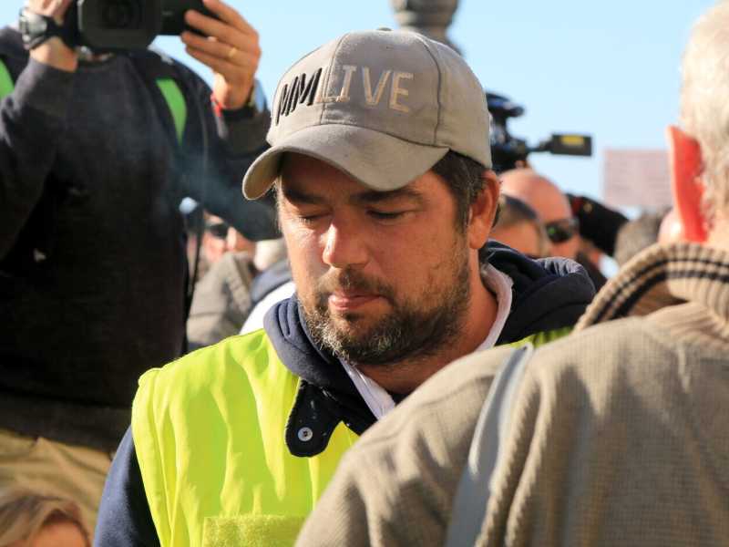 Stefano Puzzer era il leader della protesta anti green pass a Trieste (LaPresse)
