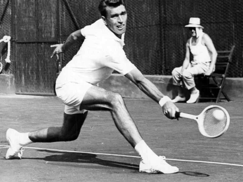 Orlando Sirola durante le semifinali di Coppa Davis del 1959 (foto Ansa)&nbsp;<br />