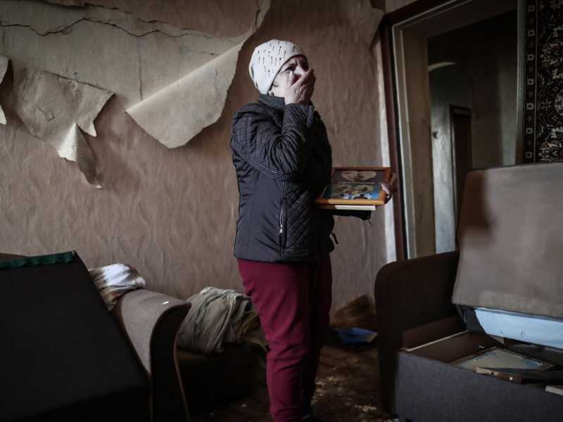 Tatiana Olexandrivna nella sua casa a Mykolaiv (Ansa) <br />