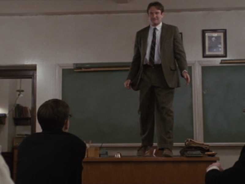 Robin Williams ne "L'attimo fuggente" 