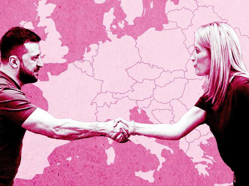 E datevelo un bacio, Unione europea e Ucraina