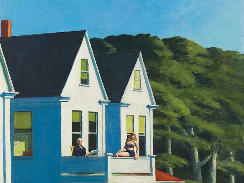 Second-Story Sunlight (1960) di Edward Hopper; Public domain, via Wikimedia Commons <br />