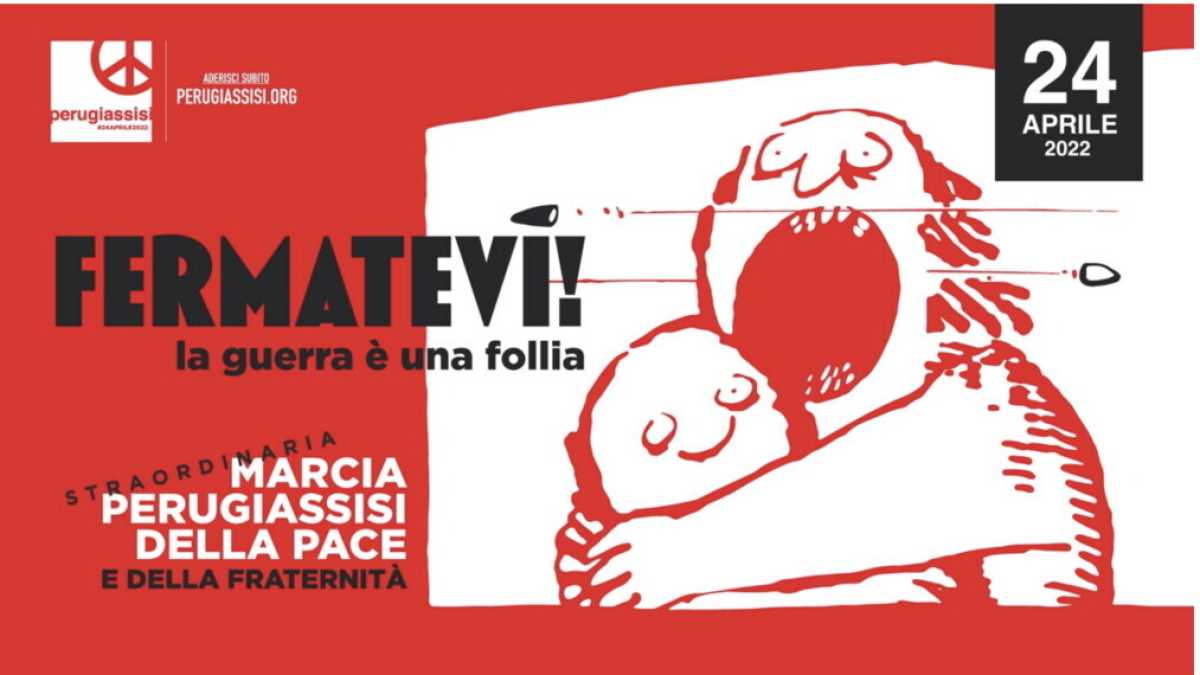Immagine di L'assurdo manifesto della Marcia della pace, che equipara Russia e Ucraina