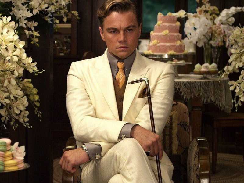 Leonardo DiCaprio in una scena di Il grande Gatsby (The Great Gatsby), film del 2013 diretto da Baz Luhrmann &nbsp;<br />