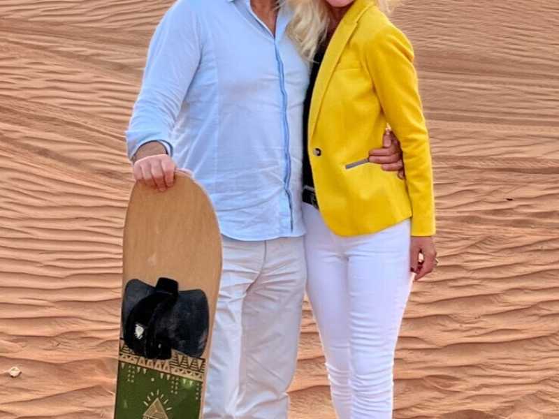 Silvio Scaglia con la nuova compagna, Michelle-Marie Heinemann&nbsp;<br />