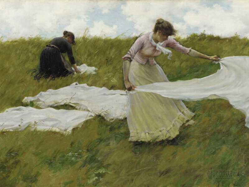 &nbsp;A Breezy day, 1887 (Charles Courtney Curran)
