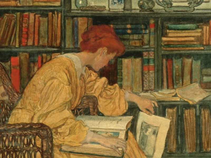 "The Library" (1905) di Elizabeth Shippen Green&nbsp;<br />