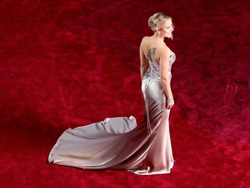 Scarlett Johansson alla novantaduesima cerimonia degli Oscar (Ansa)